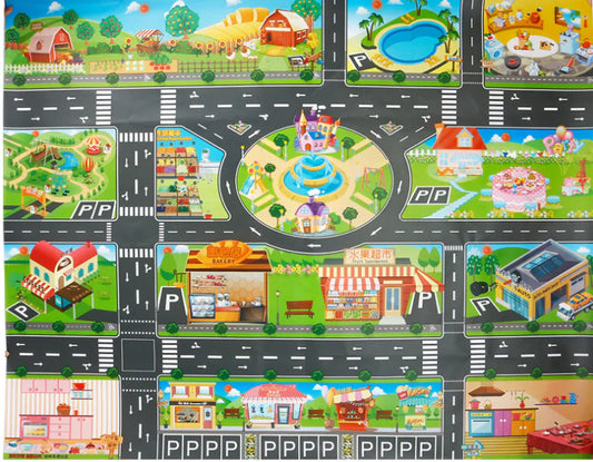 Kids' Traffic Adventure Play Mat