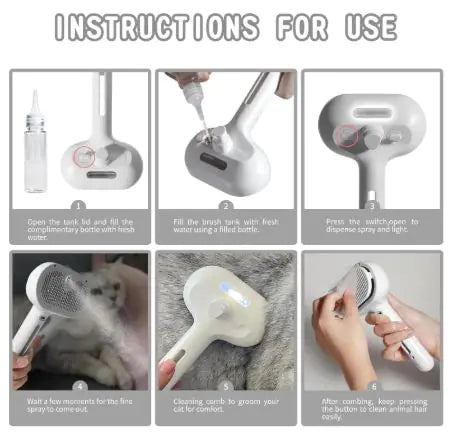 Steamy Brush Pet Spray