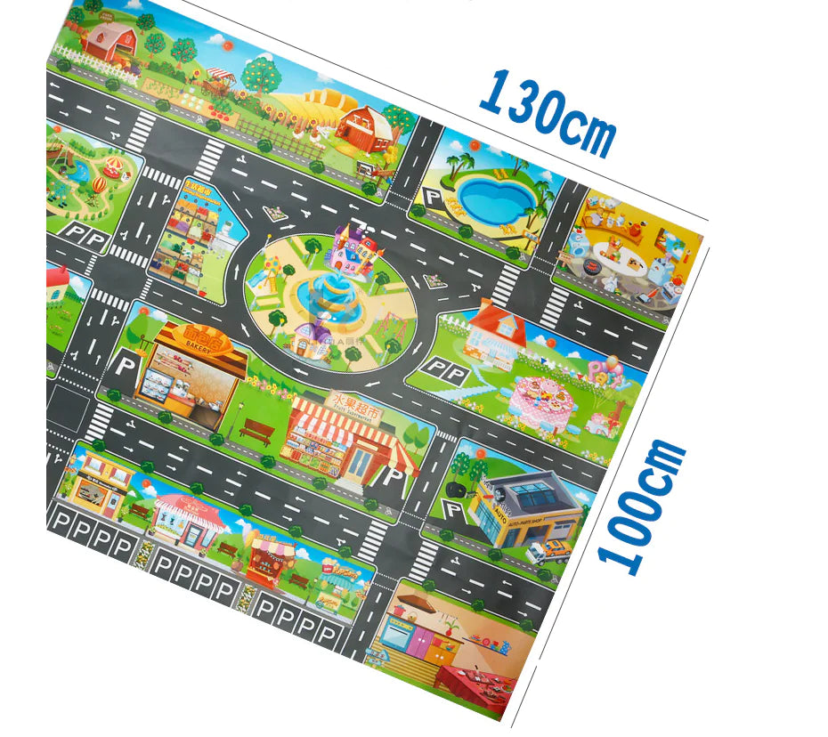 Kids' Traffic Adventure Play Mat