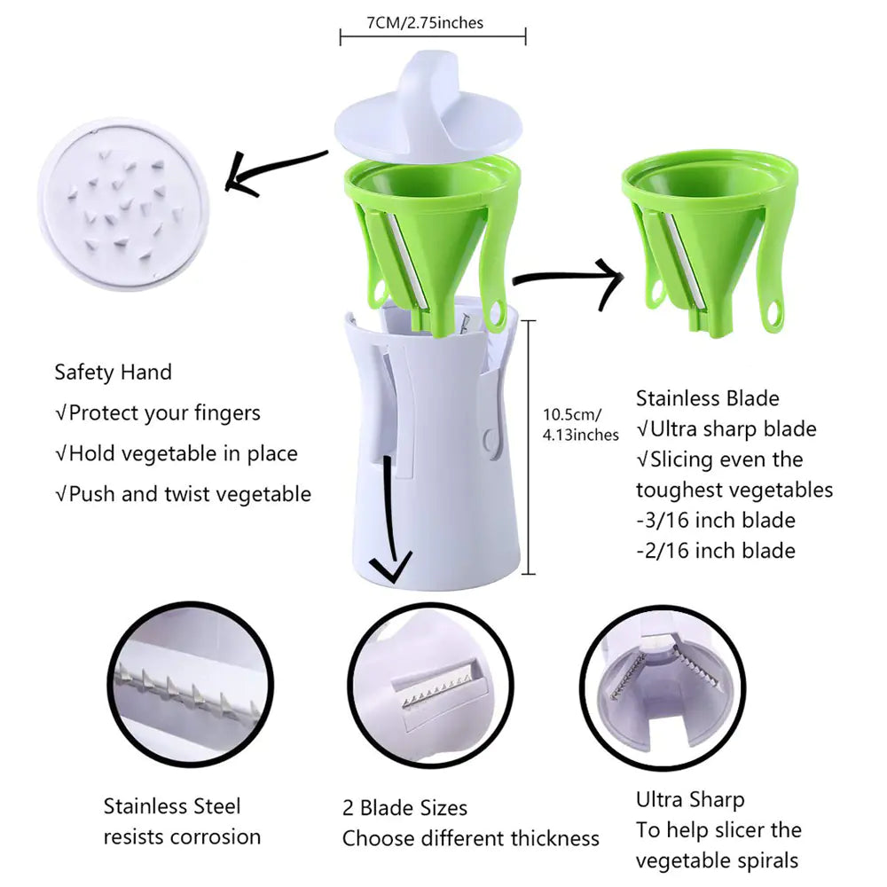 Compact Veggie Spiralizer & Peeler